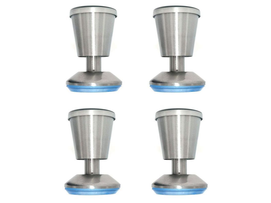 2026-conjunto De 4 Patas De Furniture De Acero Inoxidable, Altura 80mm, Ajustable 0-5mm, Antideslizante