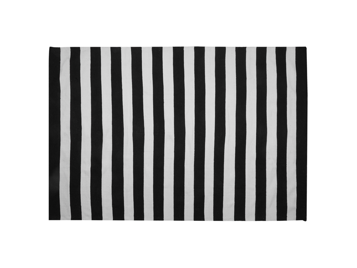 Tapete De Exterior Beliani Tavas De Poliéster Preto 160x230