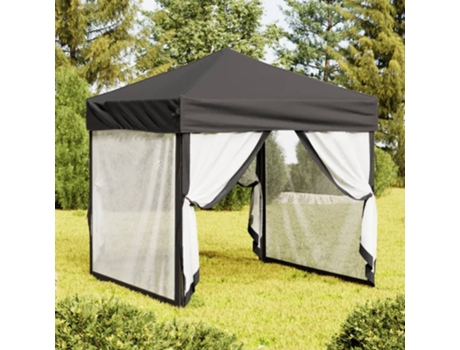 MAISON EXCLUSIVE Carpa para fiestas plegable con paredes gris antracita 2x2 m
