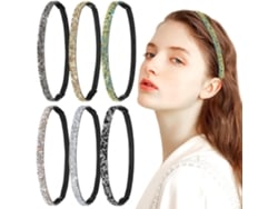 Ciieeo De 6 Faixas De Cabelo Elegantes E Leves Em Tecido Com Strass, Acessórios Versáteis E