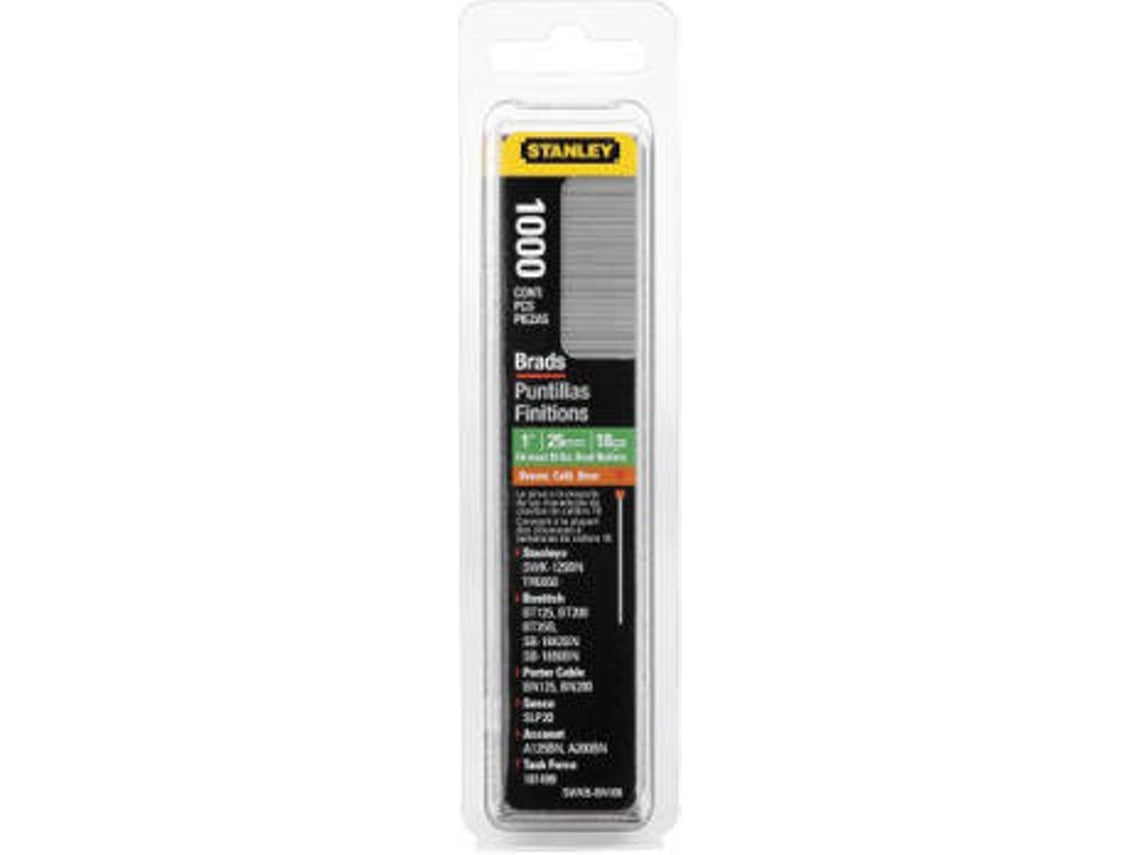 Clavo galvanizado Stanley para pistola - calibre 18, 15 mm