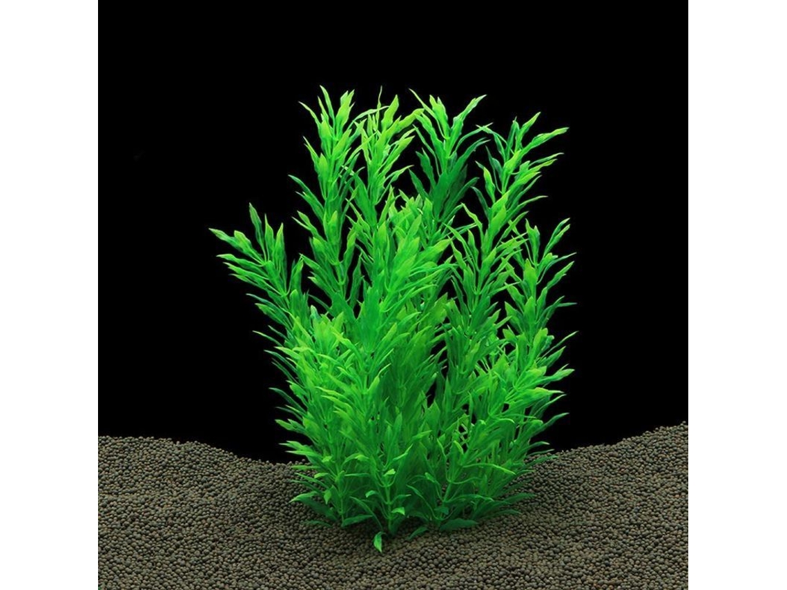 Planta Artificial Grande De Plástico Para Acuario (verde)