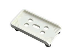 Base Móvil Para Torre De Pc Con Ruedas Y Orificios De Disipación De Calor, Diseño Robusto Y Freno De Bloqueo.