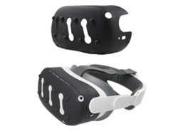 Capa Protetora De Silicone Para Capacete Vr Oculus Quest 2 Resistente A Impactos E Arranhões Branco/preto