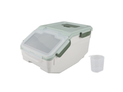 Recipiente Airtight Para Arroz Contenedor Hermético De Almacenamiento Para Granos Harina Snacks 10kg Verde Menta