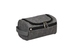 Relaxdays Neceser, Para Hombres Y Mujeres, 3 Compartimentos, Impermeable, Bolsa De Aseo Para Colgar, De Viaje, Gris