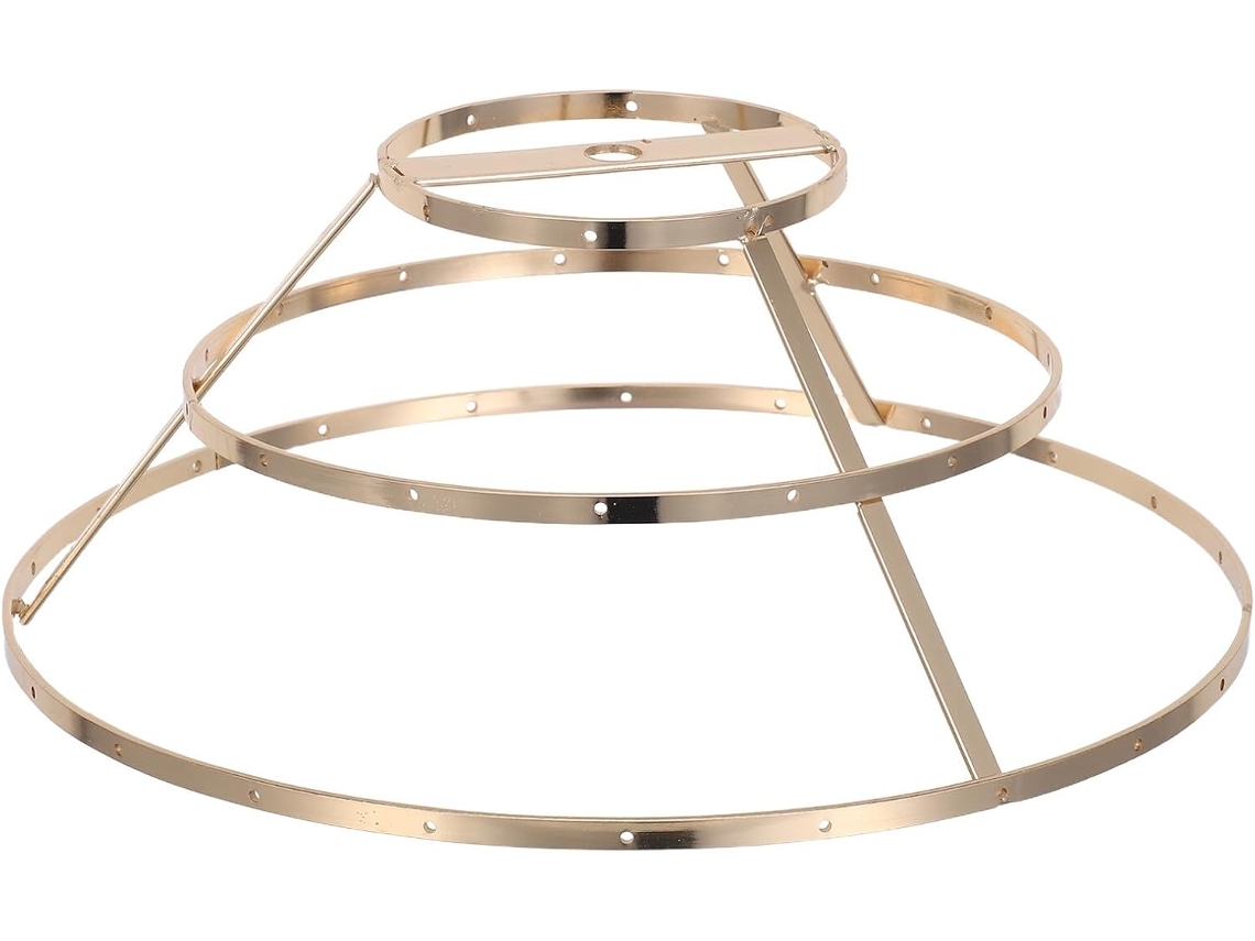 Marco De Lámpara De Techo Dorado, Jaula De Metal Ligera, Estructura Robusta Y Diseño Creativo Para Proyectos De Bricolaje.
