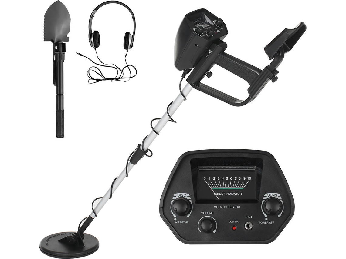 Detector de Metales + Auriculares + Pala TRENDPROTON ABS (Negro)