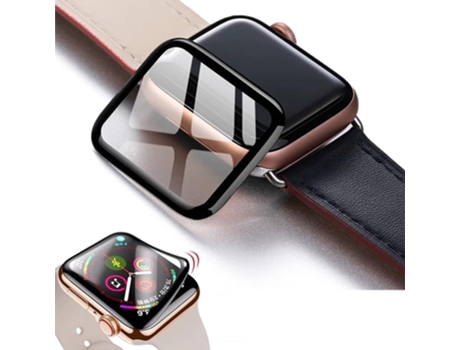 Protector de Pantalla SLOWMOOSE Apple Watch Full Cover-3Dtempered Glass For Series 5 4 3 2 1 Vidrio para Iwatch (Negro - 40Mm)