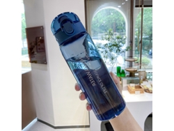 (azul) Botella De Agua De Plástico Portátil Para Estudiantes, A Prueba De Caídas, Adecuada Para Usar En Verano Con Té Embotellado.