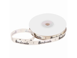 Cinta decorativa de seda beige hecha a mano