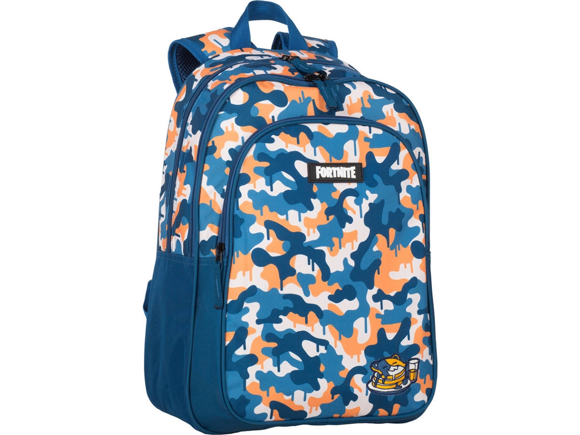 Mochila FORTNITE Blue Camo Doble Compartimento (Multicolor - Poliéster - 42x32x20 cm)