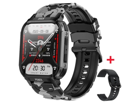 Reloj inteligente militar para exteriores 1,85, reloj inteligente con llamadas Bluetooth para hombres, relojes de Fitness resistentes al agua para ...