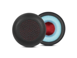 Almohadillas De Repuesto Compatibles Con Los Auriculares Plantronics Voyager Focus Uc B825 De Cuero Sintético Negro Y Rojo, 1 Par.