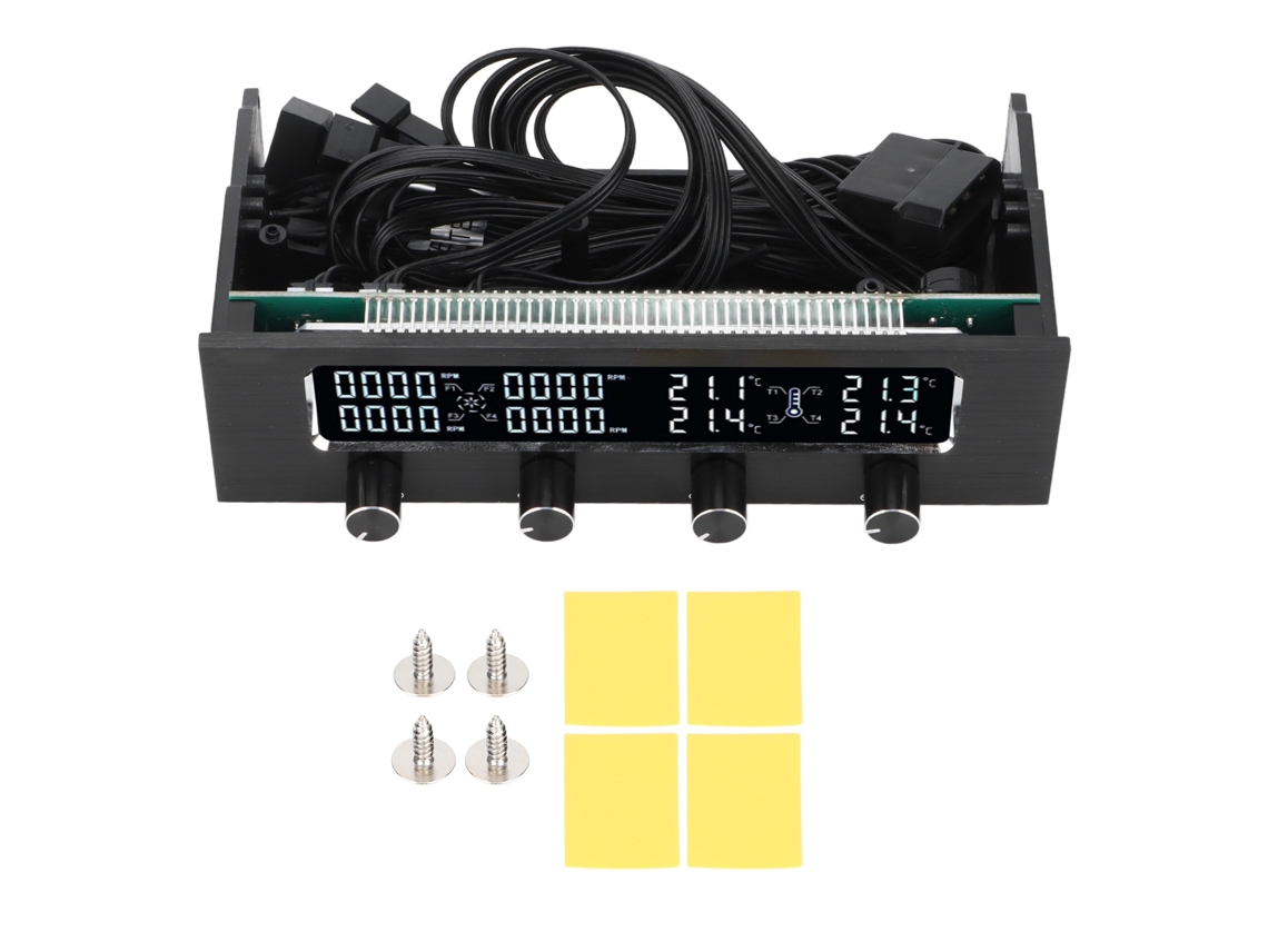 Controlador De Ventiladores De Pc Con Velocidad Ajustable, Pantalla Lcd Y Control De Temperatura Para Refrigeración De Pc