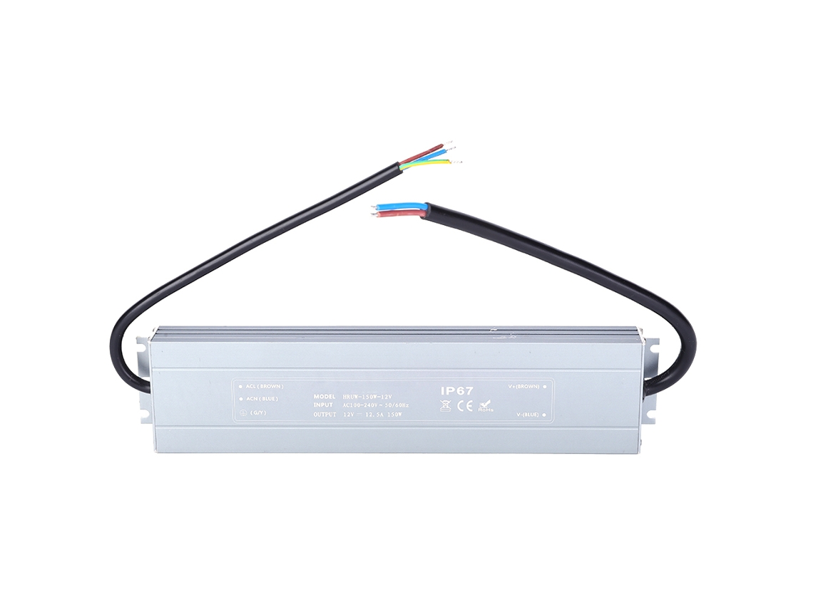 Fuente De Alimentación Led Impermeable Ip67 De 150 W Y 12 V Con Controlador Y Transformador, 100-264 V Ca