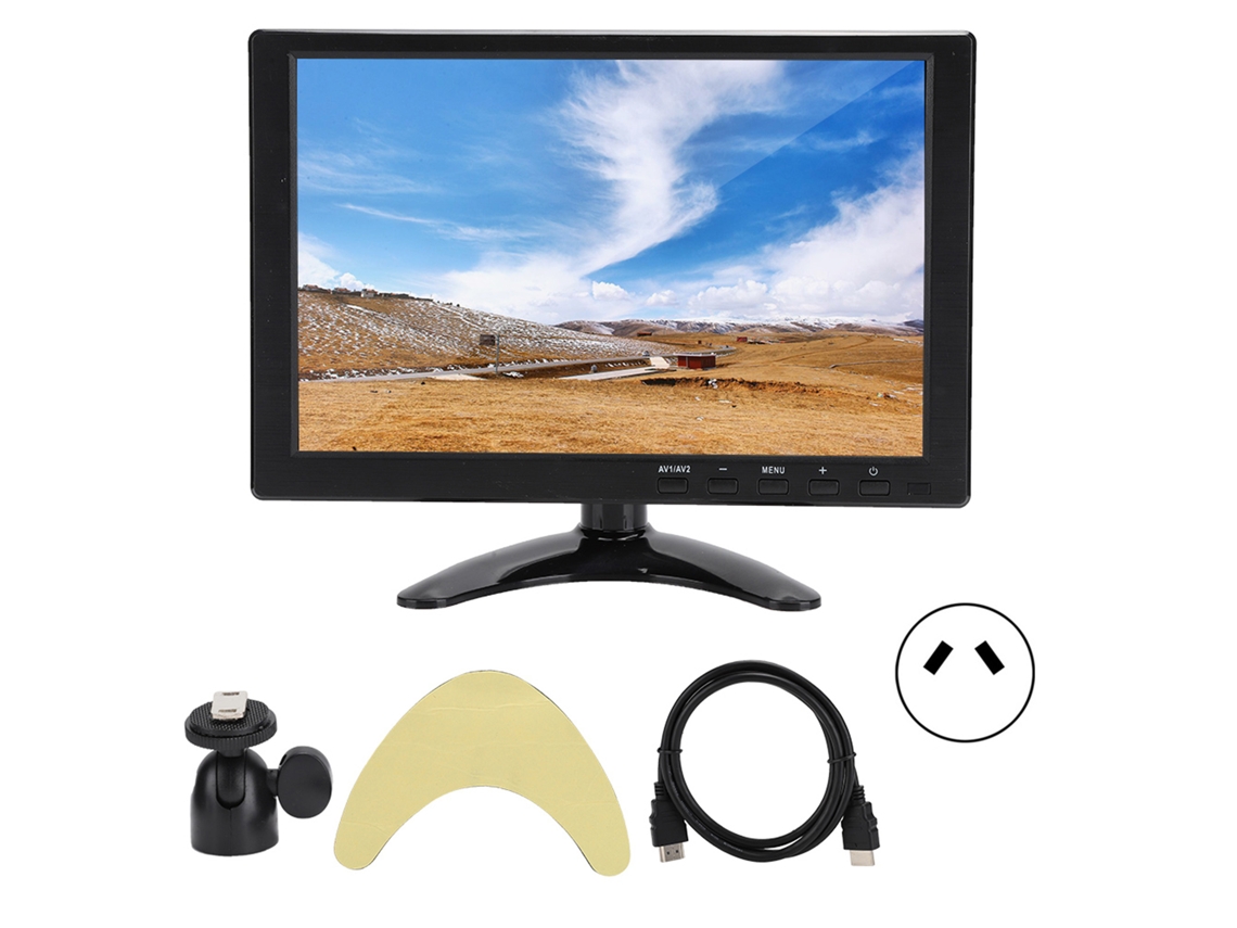 Monitor Lcd Hd De 10.1 Pulgadas 1280x800 Con Entradas Hdmi Vga Av