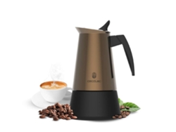 Cecotec Cafetera Italiana Piccolina 200 Gold. 100ml, 2 Tazas De Café, Acero Inoxidable, Apta Todas Superficies, Filtro Premium