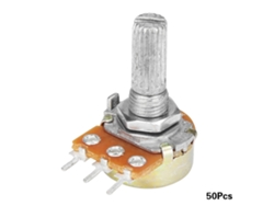 50pcs Potenciómetro Rotativo Lineal Wh148 B100k Resistor Variable Ajustable 20mm