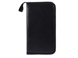 Estuche Portátil De Cuero Sintético Para Cd, Dvd Y Vcd, Con Capacidad Para 80 Discos, Color Negro.