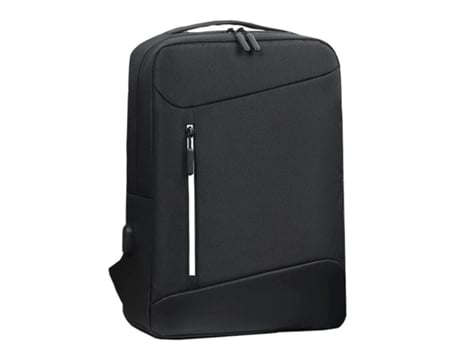 Mochila De Negocios Mochila De Computadora Multifuncional Impermeable para Hombres Mochila Escolar para Estudiantes USB-Negro