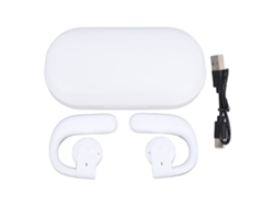 Auriculares Inalámbricos De Conducción Ósea Bluetooth 5.3 Con Cubiertas De Gancho Y Ojal, Resistentes Al Agua Ipx7, Blancos.