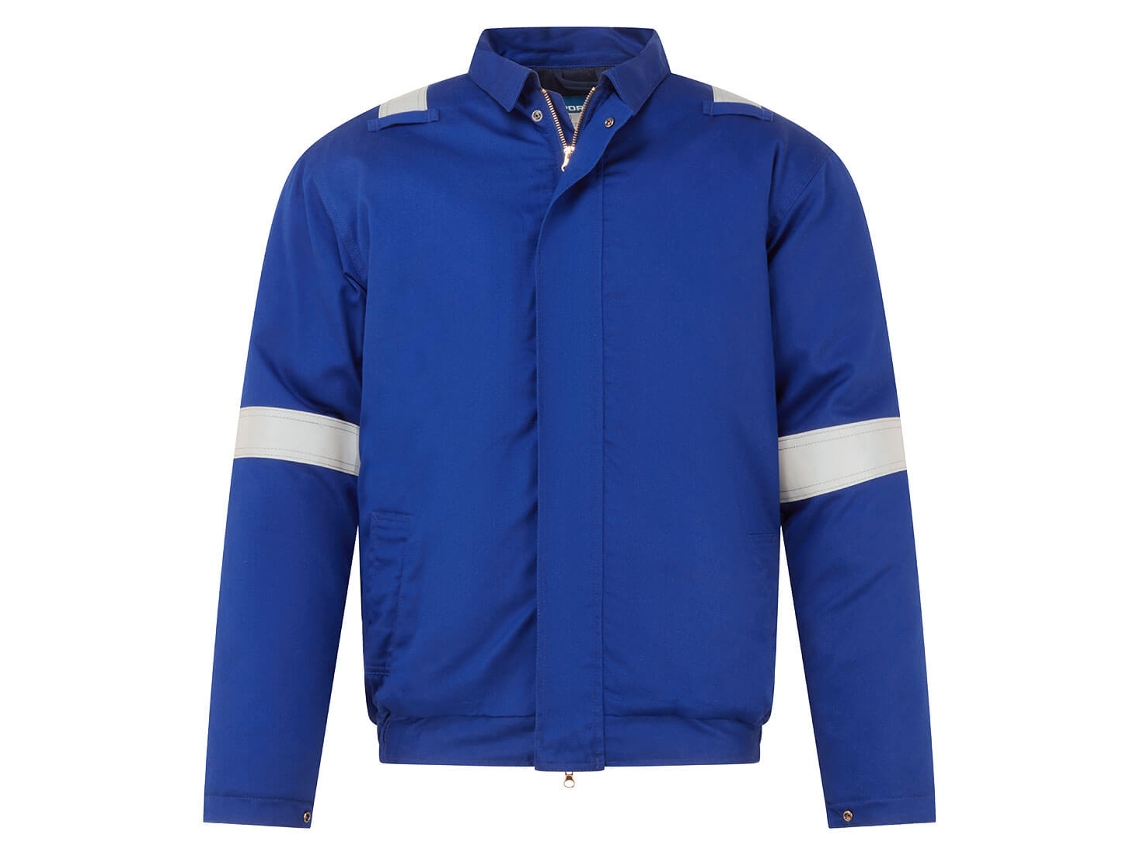 Chaqueta Bomber Ignífuga Aislada Bizflame Work+ | Protección Fr Azul Real / M