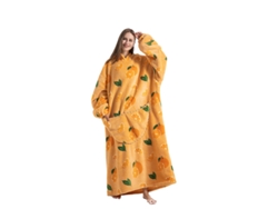 Manta Con Capucha, Sudadera Con Capucha Extra Larga De Forro Polar, Manta Unisex Para Llevar Puesta (naranja) Cuich