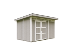 Caseta Jardin paneles a base de Madera LP SmartSide 8,7 m² con Suelo y Baldosas Bituminosas - L279xA412xA237 cm - TIMBELA M904A - TUNDRA GREY