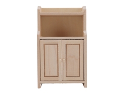 Armario Miniatura De Madera A Escala 1:12 De Estilo Vintage Para Casa De Muñecas Con Compartimentos.