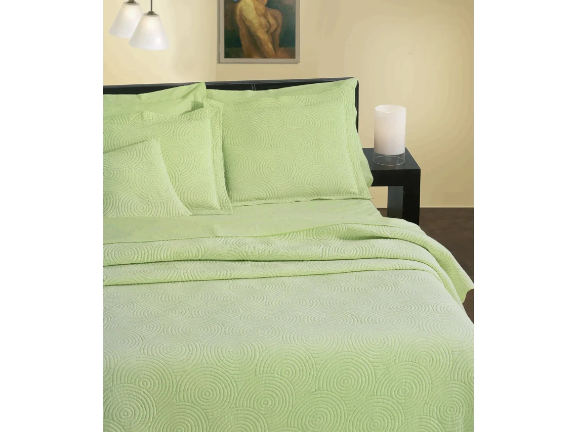 Colcha JVR Dancing (Poliéster - Verde - 250 cm)