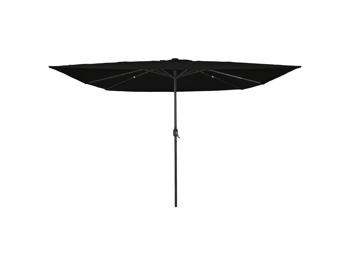 Sombrilla redonda para patio Vidaxl de poliéster negro
