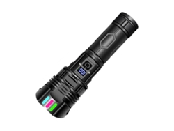 Linterna fluorescente digital de boca plana, LED de alta potencia. (Pilas no incluidas)