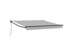 Toldo Retráctil Manual Gris Vidaxl Gris Poliéster