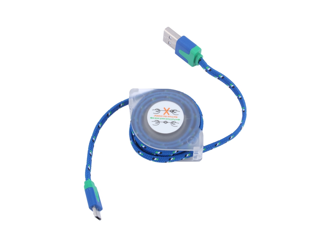Cable De Datos Retráctil Trenzado De Nailon Usb (transferencia De Datos, Carga Rápida)