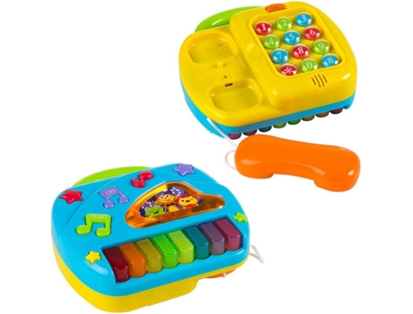 Juguete Musical PLAYGO Piano y teléfono con sonidos y colores (19,5x20x8,5 cm - 12 meses)