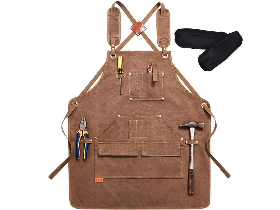 Delantales De Cocina De Lona De Algodón Resistentes Con Grandes Bolsillos, Ajustables, Para Hombre Y Mujer, Talla M A Xxl, 2 Unidades