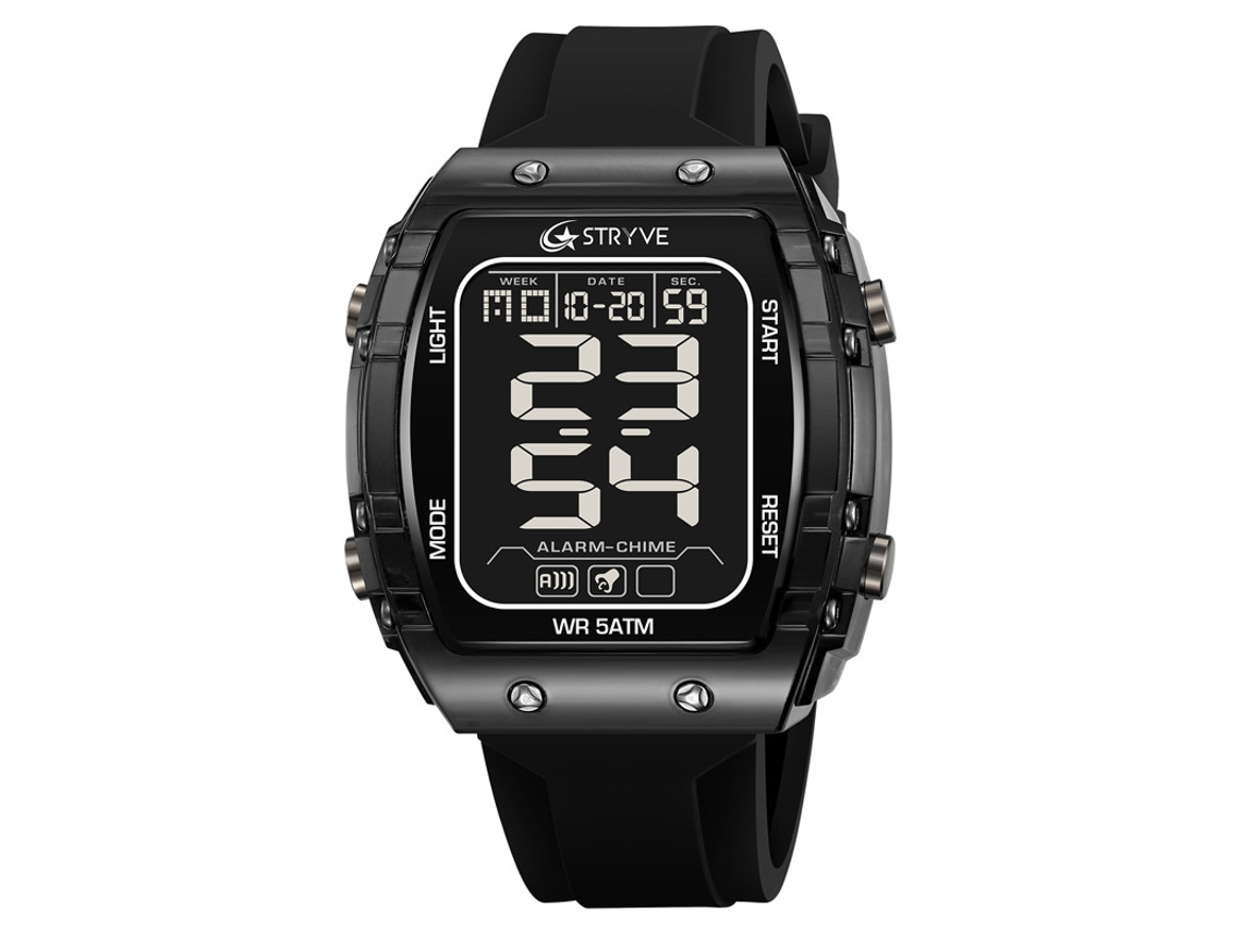 Reloj Deportivo Elegante Para Hombre (negro), Reloj De Pulsera Electrónico Digital Luminoso E Impermeable.