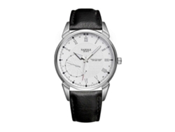 Reloj de pulsera para hombre Yazole 427, modelo Business, con correa de piel sintética y cuarzo, con puntos luminosos Hengrongshen