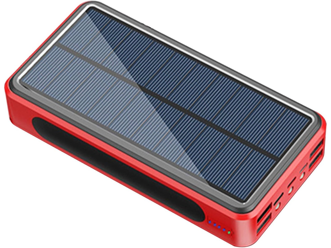 Cargador Solar Inalámbrico Genérico Power Bank - Batería Externa Duradera Para Teléfono Móvil, Cargador Con