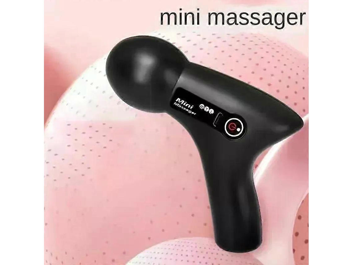 Mini masajeador eléctrico portátil con pantalla LCD y 6 cabezales para masaje muscular, ideal para cuello, pies y cuerpo. Nostalgia88