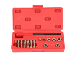 Kit De Herramientas De 15 Piezas Para La Restauración De Roscas Métricas Con Terrajas, Machos De Roscar Y Limas Para Automóviles.
