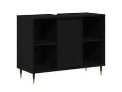 Maison Exclusive - Gabinete De Baño Negro 80 X 33 X 60 Cm Madera Contrachapada