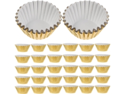 500 Forminhas De Papel Douradas Para Mini Cupcakes E Muffins, Antiaderentes E Duráveis, Ideais Para Casamentos, Chás De