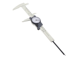 Calibrador Vernier Con Esfera De Plástico De 0-150 Mm, Herramienta De Medición Profesional, Color Blanco.