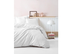 Juego De Cama - Funda Nórdica 220 X 240 Cm + 2 Fundas De Almohada 60 X 60 Cm - Satén De Algodón - Blanco