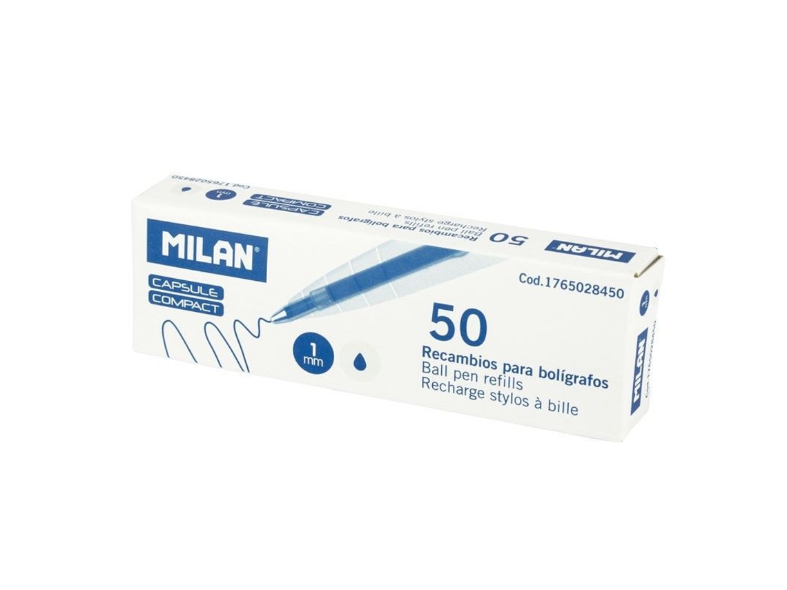 Recargo MILAN para Cápsula Y Bolígrafos para Dormir Azules Compactos