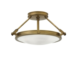 Flush Mount HINKLEY (HK-Collier-SF-S) Collier de acero suave, vidrio E14 3 Bulbos