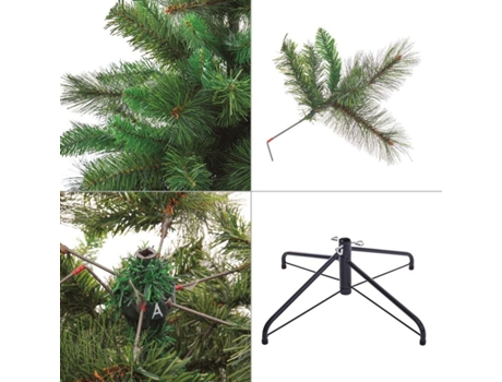 Árbol de Navidad Verde PVC Metal Polietileno 120 cm
