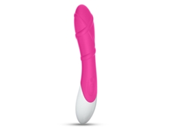 Vibrador De Masaje De Silicona Recargable De 10 Frecuencias De Dos Cabezales Para Mujeres (rojo Rosa) Yizhood